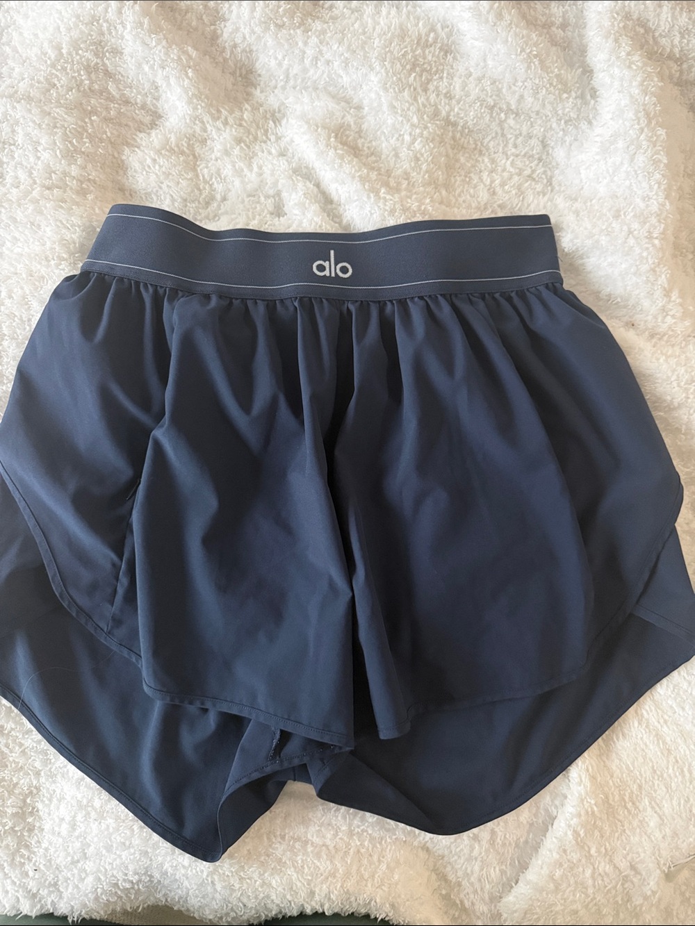 ALO Yoga Navy Layered Athletic Shorts